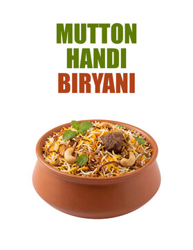 Traditional Mutton handi biryani Mughlia style, Tasty and Spicy Matka biryani