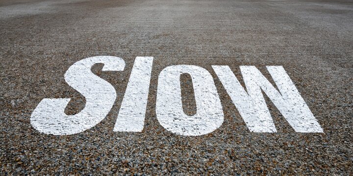 Road sign warns drivers to proceed with caution