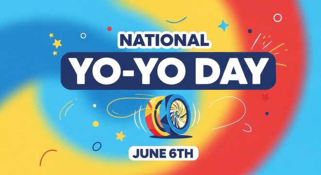 National yo-yo day celebration banner design
