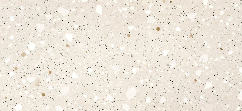 Light Beige Terrazzo Texture Close Up Overhead Speckled Uniform Smooth Tile