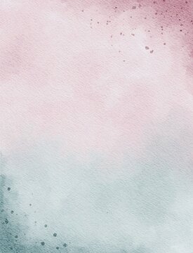 Hand Painted Hand Drawn Soft Minimalist Abstract Vertical Brushstrokes Watercolor Background | muted pink blue gradient | Wedding Invitation Design and Greeting | Paper texture