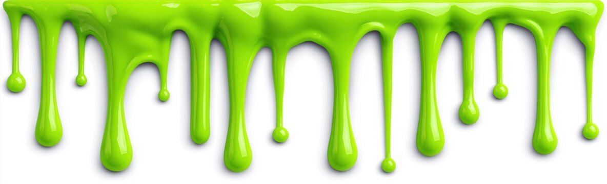 Playful dripping slime graphic element isolated