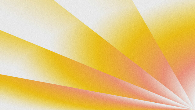 Sunburst radial abstract background with warm yellow to orange-red gradient, grainy textured light rays radiating from the corner, modern retro aesthetic.