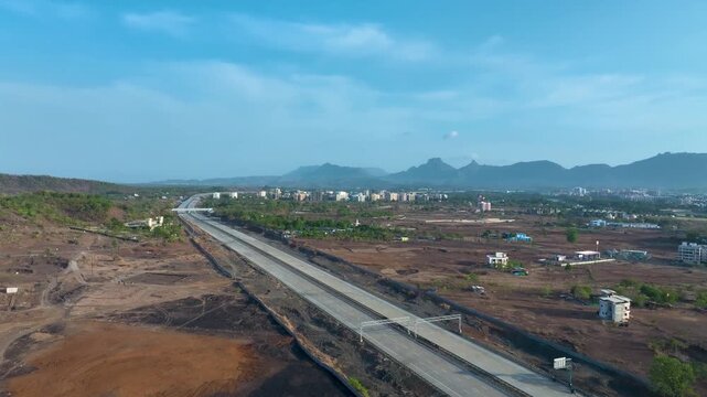Delhi Mumbai Expressway Virar JNPT Spur Aerial View
Drone Shot of Delhi Mumbai Expressway Virar JNPT Spur