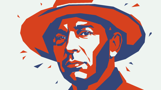 Man Wearing a Red Hat Portrait.
