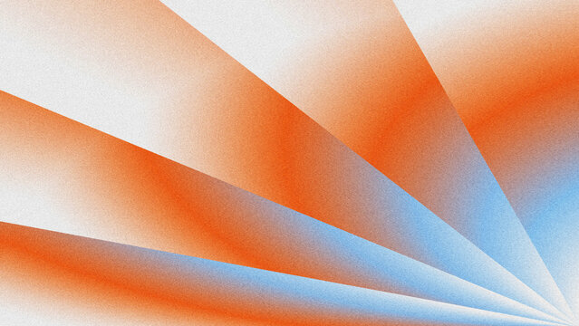 Abstract geometric background with dynamic radial lines, featuring warm orange to cool blue gradients and a textured grainy finish.