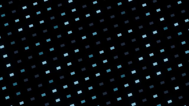 Cyan Dash Field Drifting Across a Dark Digital Background
