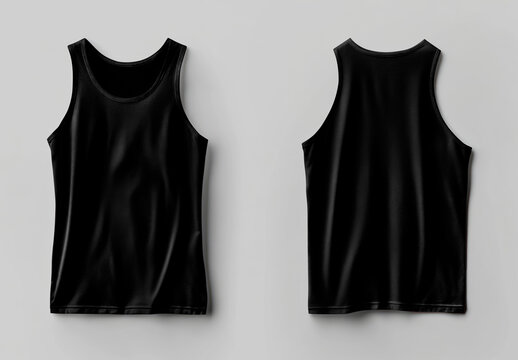 Black Sleeveless Tank Top Mockup PSD