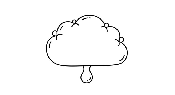 Rain Cloud Weather Forecast Icon.