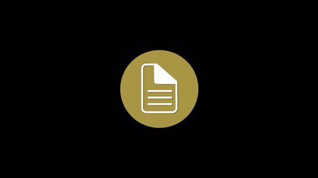 Animated File Folder Document Icon with Pulse Motion for Digital Notification Screen