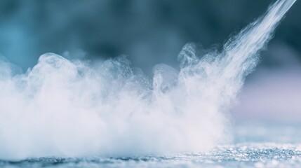 Fototapeta premium Dense Vapor Cloud from Cryogenic Liquid Spill