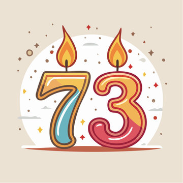 Birthday Candles Number 73
