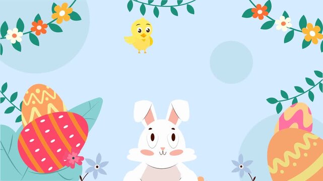 set of easter elements