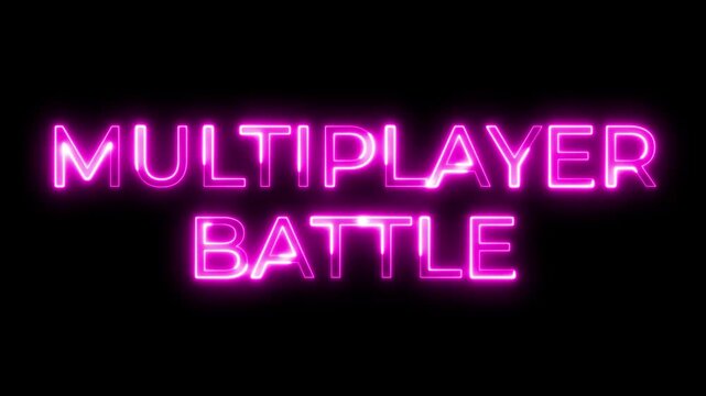 Pink Neon Multiplayer Battle Text Animation for Esports