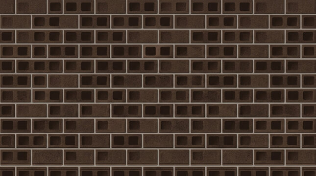 Brown Concrete Breeze Block Wall Seamless Texture Background