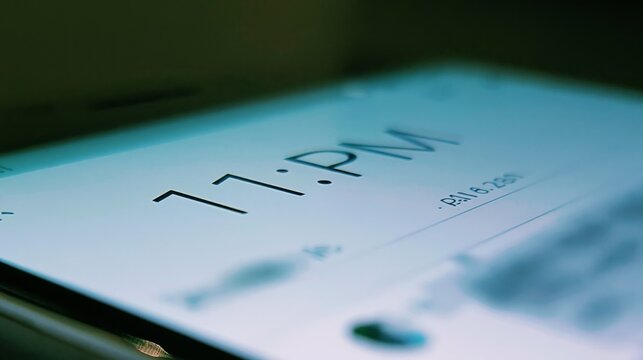 Phone Screen Closeup Showing 11 PM Message Thread