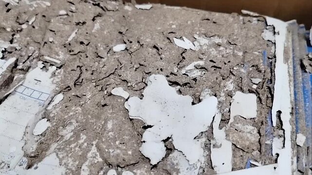 The remains of a book that was eaten by termites
