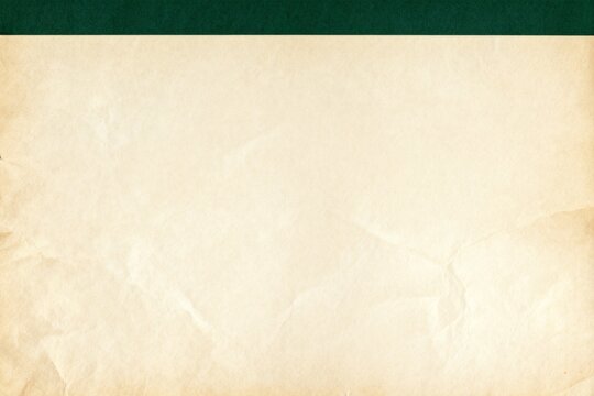 Crinkled paper texture with green border