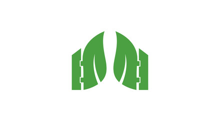 Obraz premium Green leaf logo symbol icon.