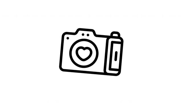 camera minimalist stroke animation