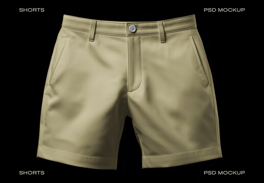 Beige Shorts PSD Mockup