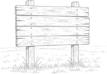 Rustic wooden signpost with multiple planks standing in grassy field © Ripa_Moni