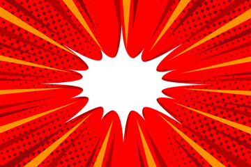 Comic book background with speech bubble and halftone effect © Vector Riderz