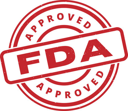FDA Approved rubber stamp vector