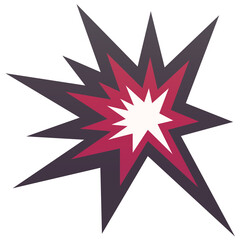 red star vector illustration boom © Seafti