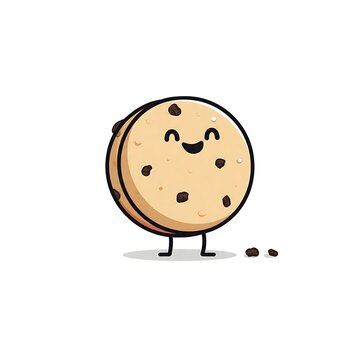 Cartoon sad face with teardrops in flat vector style.