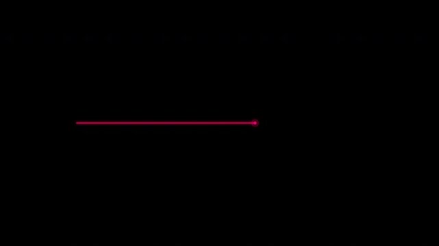 Dynamic 2D motion graphics animation: a vibrant crimson heartbeat cardiogram transforms into a critical flatline waveform, isolated on a stark black background.