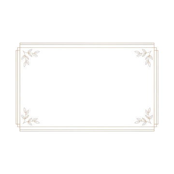 Elegant rectangular frame with delicate floral corner accents