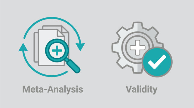 Vector graphic illustration Medical analysis and validity icons with blue and gray colors