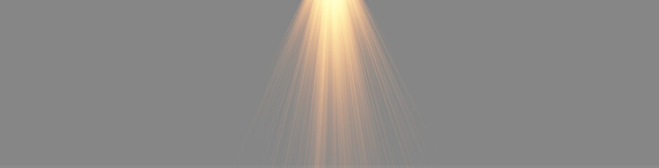 Obraz premium Gold spotlight background with top celebratory light ray, award glow and victory stage beam
