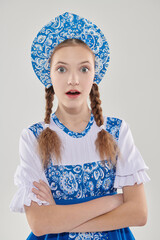 Obraz premium Blue Folk Surprise