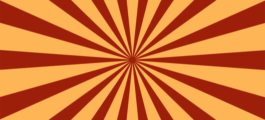 Circus background and spiral retro rays vector pattern. Vintage poster of red white sun or star burst radial lines, circus, carnival, summer fair bacground © faster