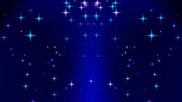 Vibrant blue starry night skygradient color with sparkling stars and celestial glow, perfect for animation background or wallpaper motion graphics.