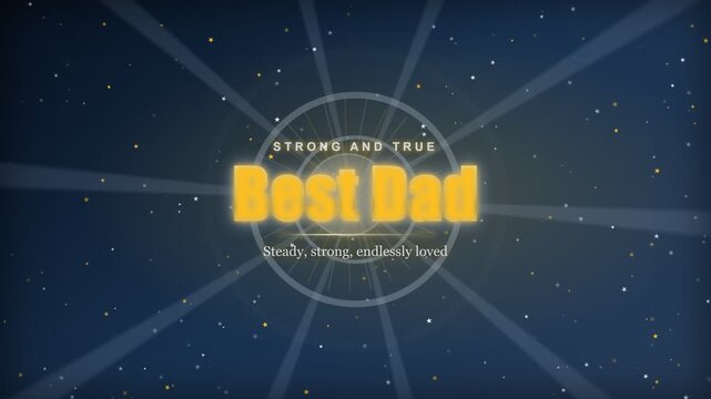 Father's Day animated greeting card with Best Dad text