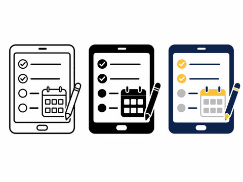 Digital task management tablets with checklists and calendars
