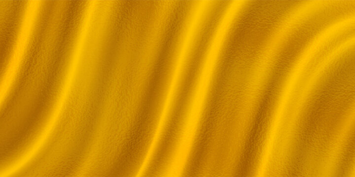 Gold Foil Texture Abstract Shiny Wavy Silk Fabric Background