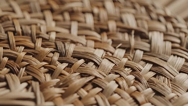 Closeup Macro Shot of Woven Natural Fibers Texture 22.