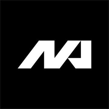 Futuristic white geometric monogram merging sharp angular lines to form the letters M and R.