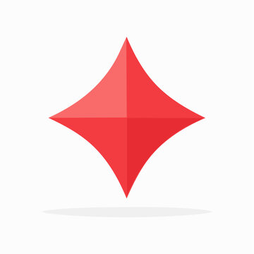 Red Diamond Shape Icon