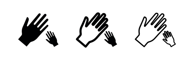 Obraz premium Clapping Hands Applause Icon Set for Success, Appreciation, and Celebration