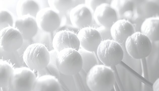 Assortment of Sterile Cotton Swabs with Soft Round Tips for Medical Hygiene and Personal Care
