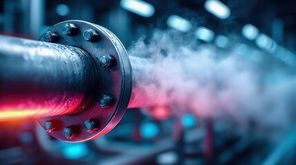 Industrial Pipe with Steam