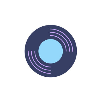 Blue Record Music Party or Entertainment Graphic Icon