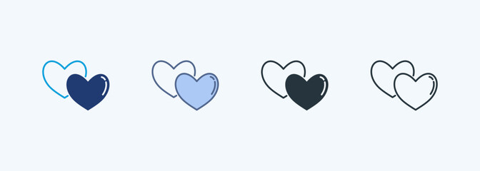 Obraz premium Heart Multiple Style Icon Collection