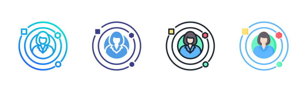User Experience Icon Set Multiple Style Collection