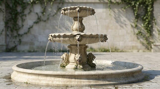 fountain in the garden